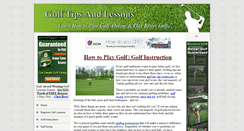 Desktop Screenshot of golftipsandlessons.com